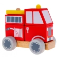 Drewniane Autko Straż do złożenia z klocków HP-4103.ST