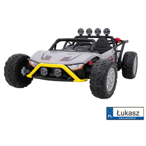 Buggy Racing 5 pojazd 2x200W szary na akumulator JS3168.SZA