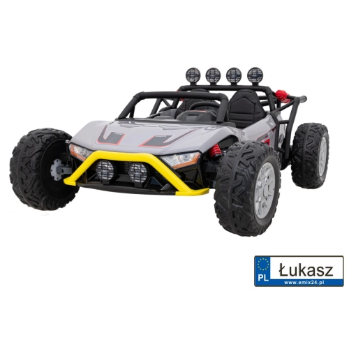 Buggy Racing 5 pojazd 2x200W szary na akumulator JS3168.SZA