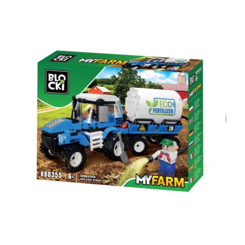 Klocki BLOCKI MyFarm Traktor z beczkowozem 180el. KB0355