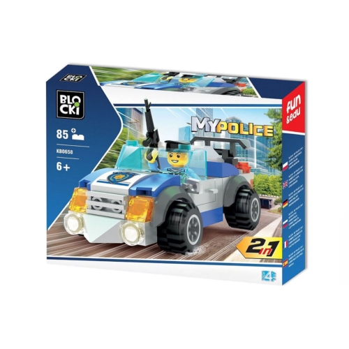 Klocki BLOCKI MyPolice 2w1 Radiowóz Policyjny 85el KB0658