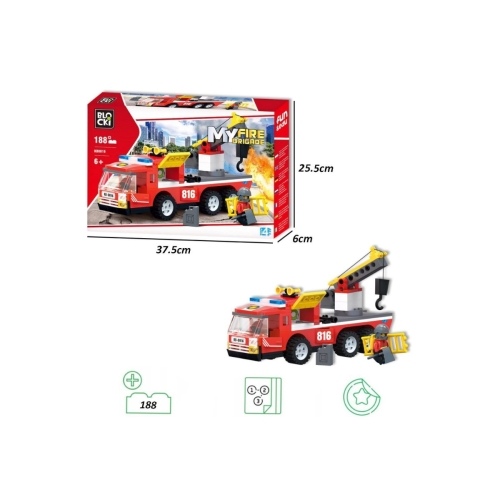 MyFireBrigade Wóz strażacki z hakiem holowniczym KB0816