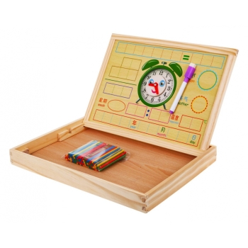 Drewniana tablica magnetyczna dla dzieci 3+ Zestaw edukacyjny KXM-881