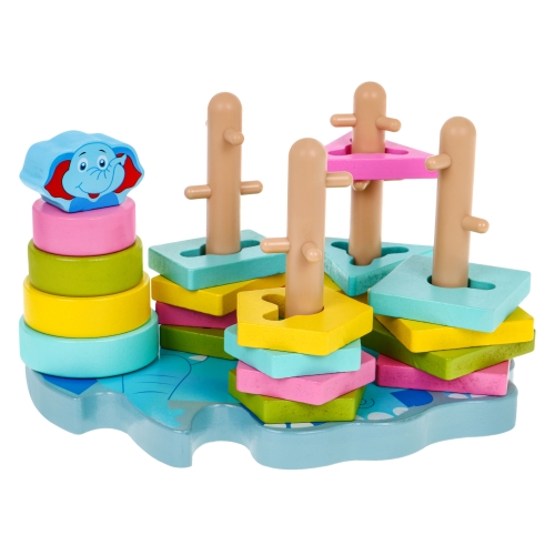 Drewniana układanka sensoryczna dla dzieci