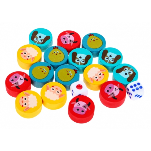 Drewniany zestaw gier planszowych 6w1 Trylma Węże i drabiny Szachy Chińczyk GO MM-006