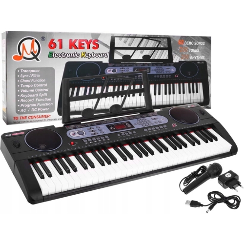 Syntezator dla dzieci MQ 602 Keyboard Edukacyjny dla dzieci Nuty