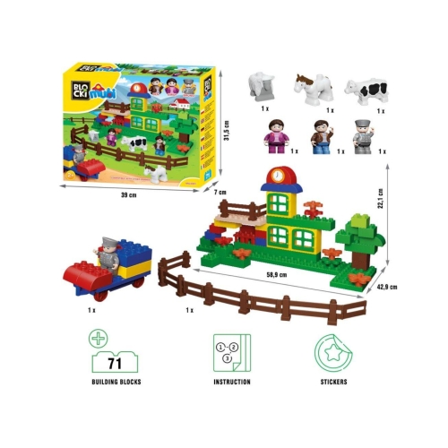 KLOCKI BLOCKI MUBI WESOŁA FARMA 71 EL