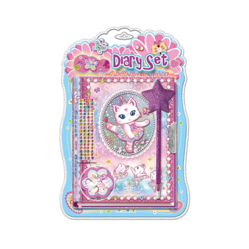 Pamiętnik z ozdobnym długopisem kot baletnica 9613