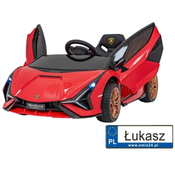 Auto na akumulator dla dzieci Lamborghini SIAN Czerwony QLS-6388.CR