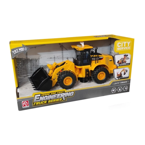 Auto Spychacz z napędem pojazdy budowlane światło dźwięk RJ3382