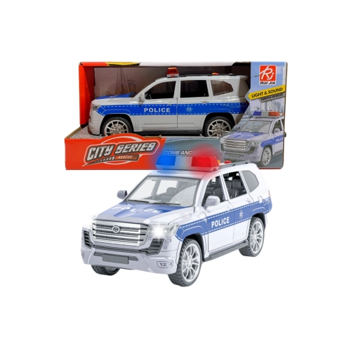 Auto Policja Radiowóz z napędem otwierane drzwi i bagażnik RJ5508A
