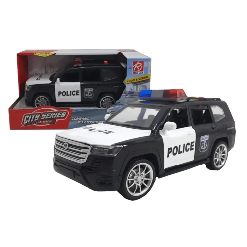 Auto Policja Radiowóz z napędem otwierane drzwi i bagażnik RJ5508B