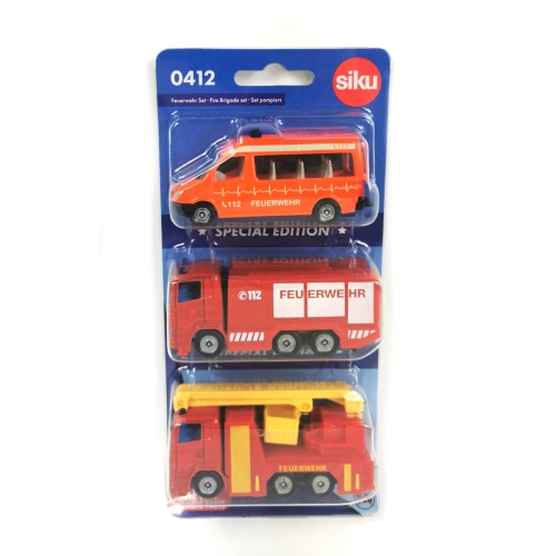 Zestaw pojazdów ratunkowych 3pak model metalowy SIKU S0412