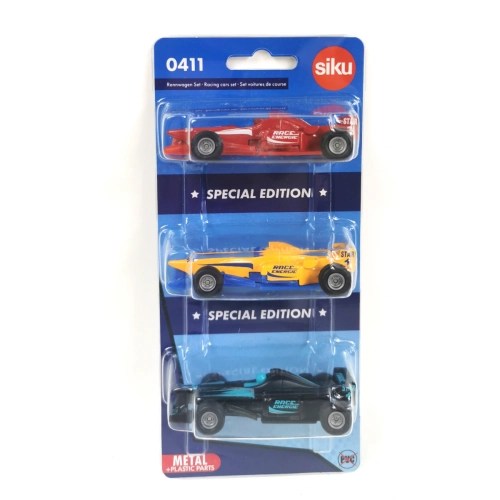 Zestaw pojazdów wyścigówek modele metalowe SIKU S0411