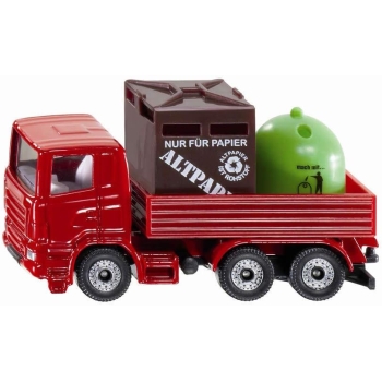 Ciężarówka z pojemnikami na odpady model metalowy SIKU S0828
