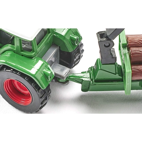 Traktor z leśną przyczepą model metalowy SIKU S1645