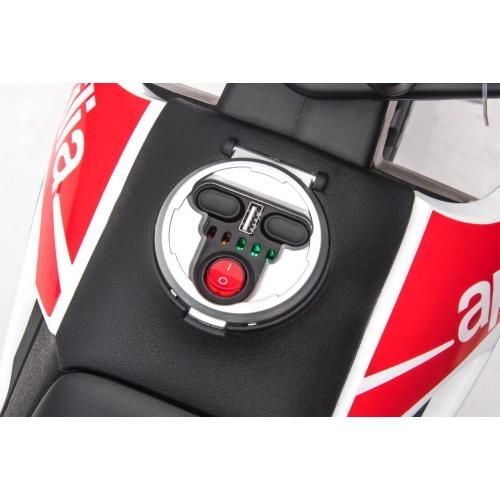 Motor Aprilia RX na Akumulator dla Dzieci – Biały S317
