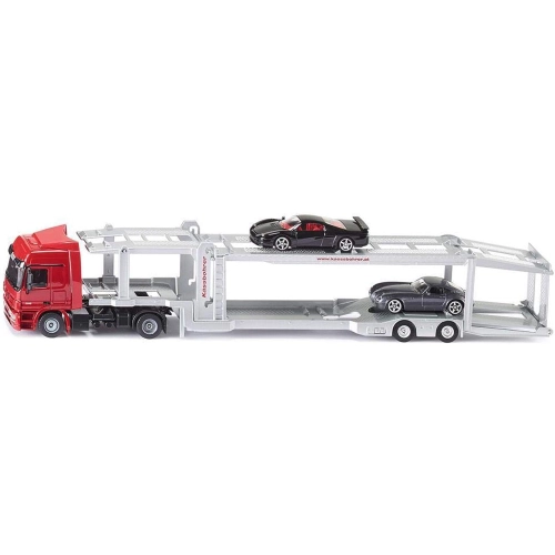 Ciężarówka z lawetą do przewozu aut model metalowy SIKU S3934