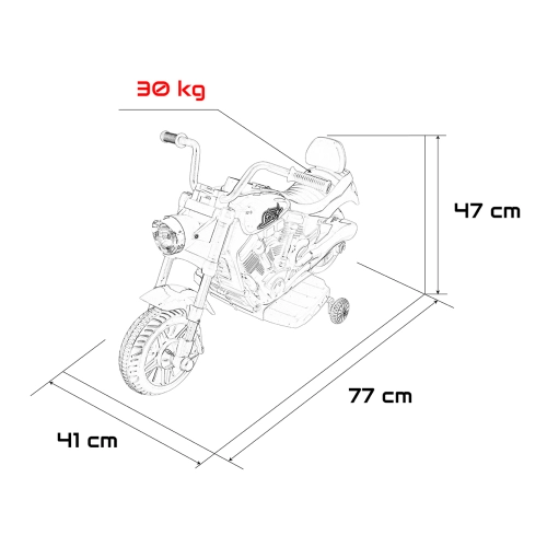 Motor na akumulator dla dzieci STAR Biały XMX-659