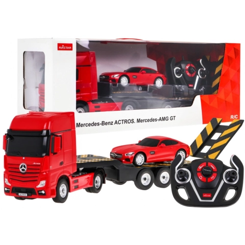 Autko zdalnie sterowane Mercedes Benz Actros z Naczepą 1:26 RASTAR ZRC.74920.CR
