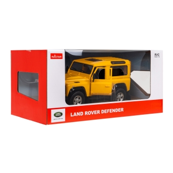 Autko zdalnie sterowanie Land Rover Defender żółty model 1:14 RASTAR ZRC.78400.ZOL