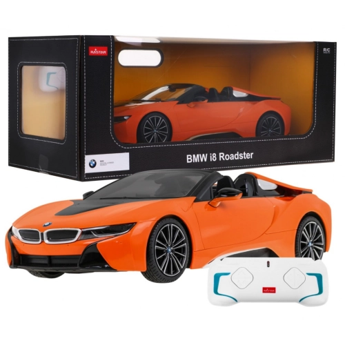 Autko BMW i8 Roadster pomarańczowe model zdalnie sterowany 1:12 RASTAR
