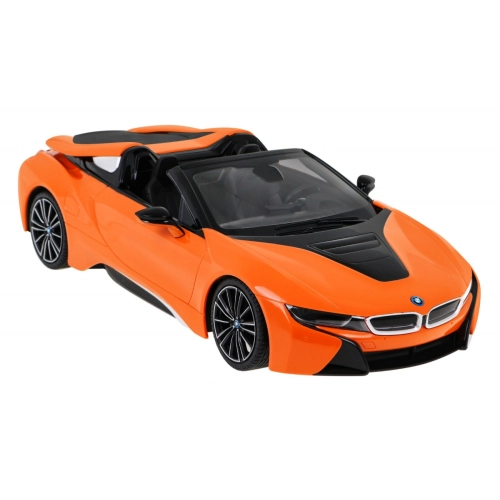 Autko BMW i8 Roadster pomarańczowe