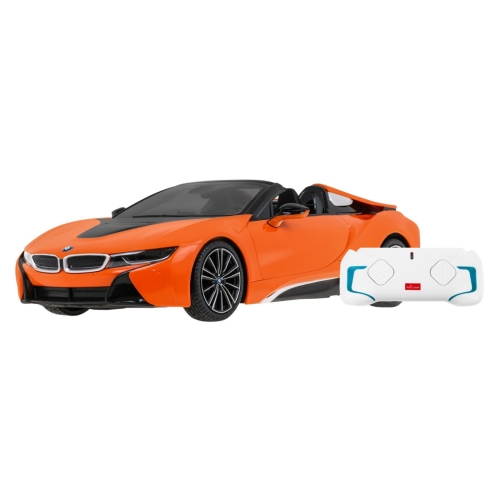Autko BMW i8 Roadster pomarańczowe