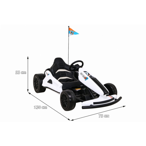 Wymiary A035 Gokart Biały