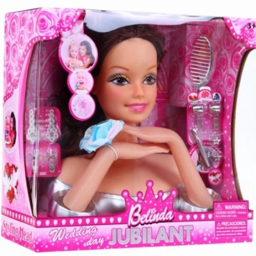 lalka do czesania głowa do stylizacji ZDZ.8830S.BROWN