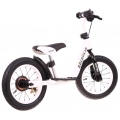 Rowerek biegowy BALANCER + podnóżek + pompowane koła WB-21 bialy