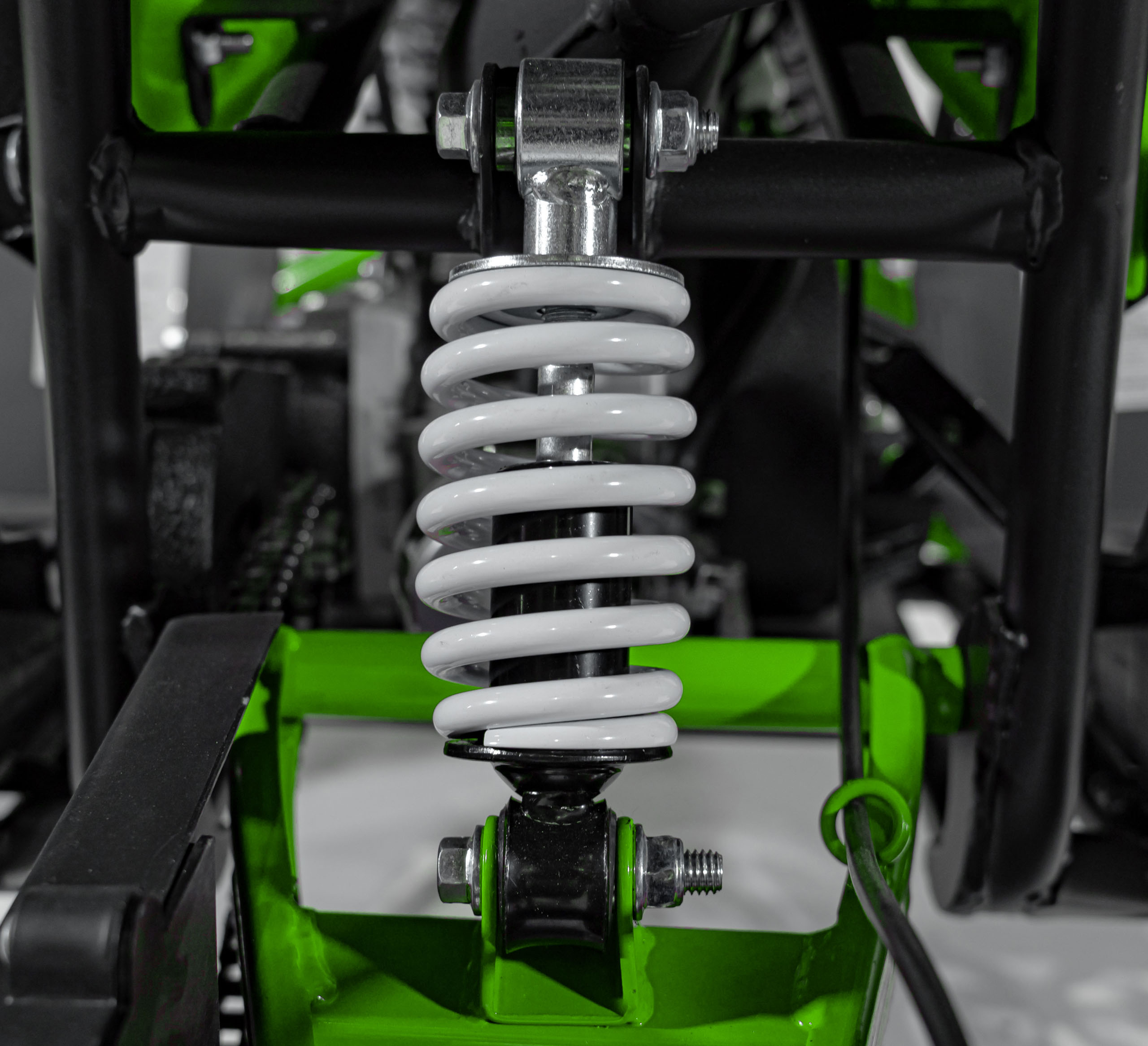 Mini quad spalinowy 49cc – detale i koła