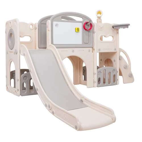 Plac zabaw dla dzieci zjeżdżalnie 5w1 z tablicą AY-012