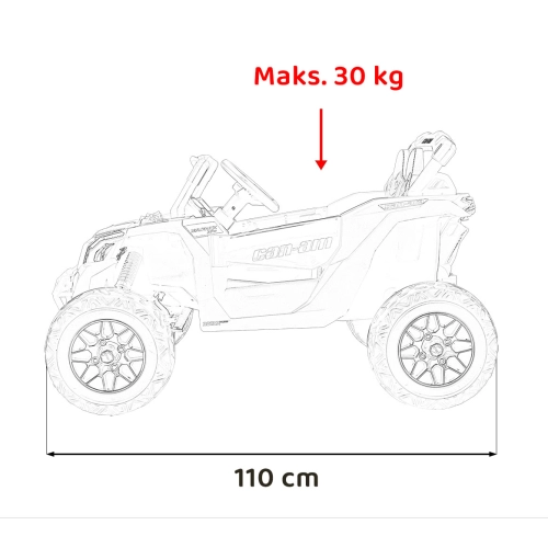 Pojazd ATV CAN-AM Maverick 4x200W Wolny start DK-CA003.CR