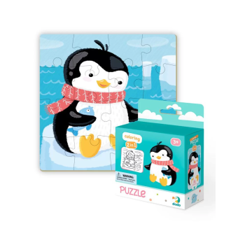 Puzzle Kolorowanka Pingwin 300122
