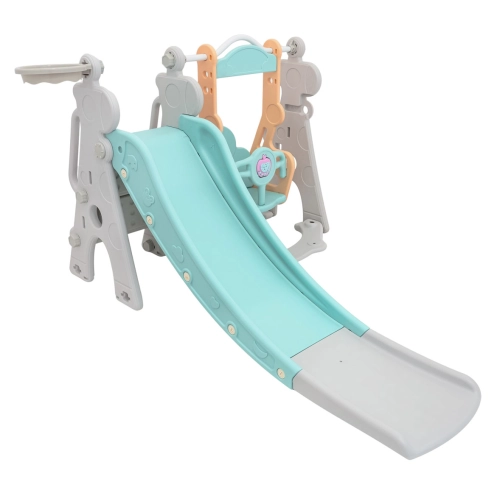 Plac zabaw dla dzieci zjeżdżalnie huśtawka koszykówka 3w1 Żyrafa GB-008