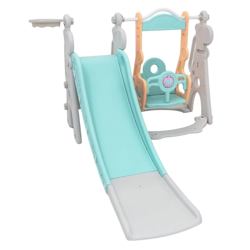 Plac zabaw dla dzieci zjeżdżalnie huśtawka koszykówka 3w1 Żyrafa GB-008