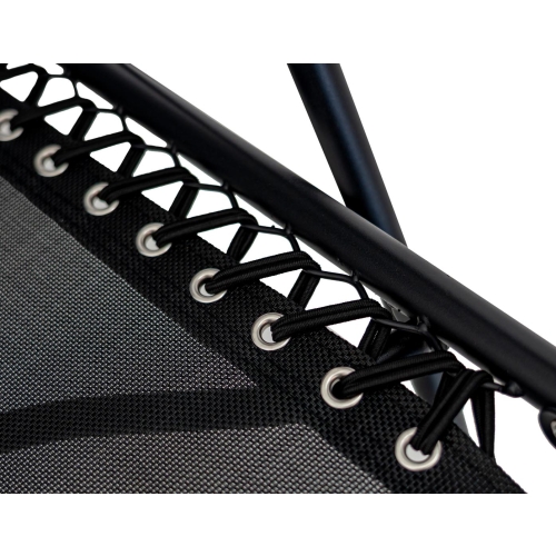 Leżak ogrodowy z podstawką na napoje Czarny GRT-105T