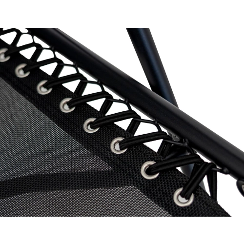 Leżak ogrodowy z podstawką na napoje Czarny GRT-105T