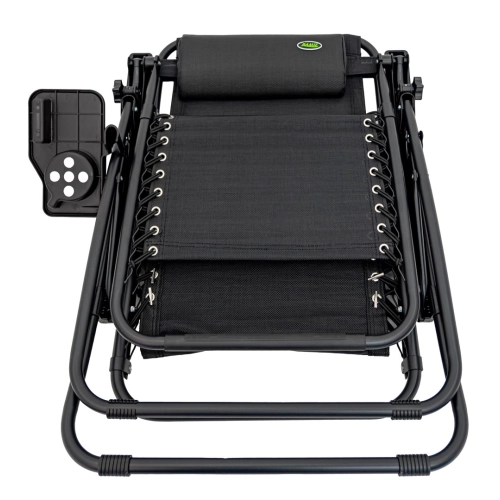 Leżak ogrodowy z podstawką na napoje Czarny GRT-105T