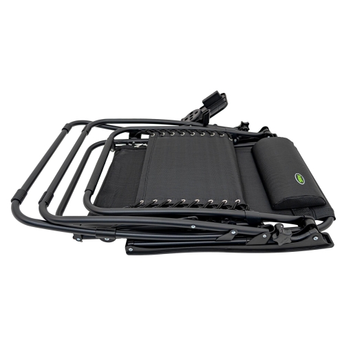 Leżak ogrodowy z podstawką na napoje Czarny GRT-105T