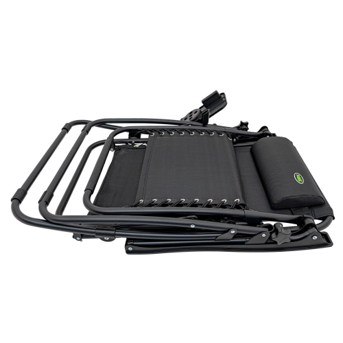 Leżak ogrodowy z podstawką na napoje Czarny GRT-105T