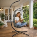 Tani Fotel Wiszący Bujany Kokon Ogrodowy