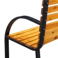 Ławka Ogrodowa  z oparciem Drewniana Ławeczka Parkowa Metalowa