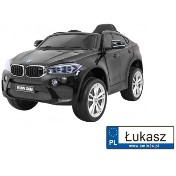 Autko dla dzieci na akumulator BMW X6M piankowe koła Czarny JJ2199