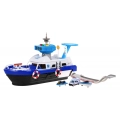 Interaktywne Policyjna łódź 2w1 dla dzieci 3+ Schowek na resoraki + 3 pojazdy + Światła Dźwięki