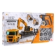 Pojazdy budowlane do skręcania dla dzieci 3+ Ciężarówka + koparka + wiertarko-wkrętarka 185 el.