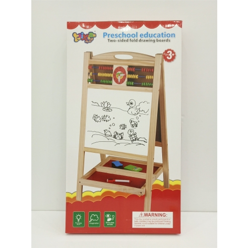 Drewniana Dwustronna Tablica Z Liczydłem