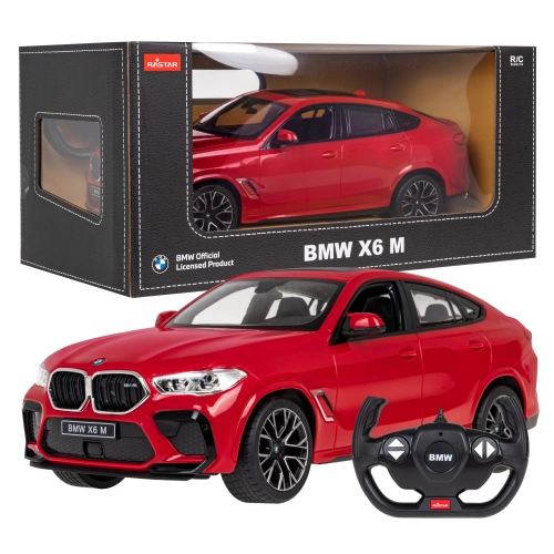 BMW X6 M czerwony RASTAR model 1:14 Zdalnie sterowane auto + Pilot 2,4 GHz