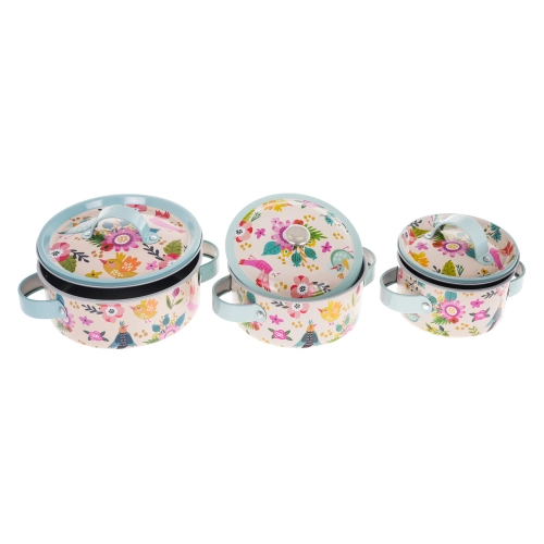 Zestaw aluminiowych Garnków dla dzieci 3+ Akcesoria 10 el. + Przybory kuchenne + Rękawica kuchenna